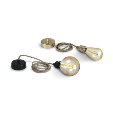 ONE Light - staaldraadophanging - 2 meter - E27 - geborsteld messing