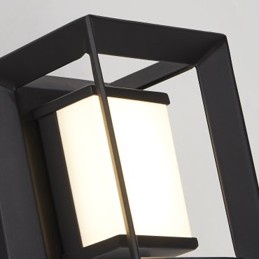 Searchlight Chaplin - wandverlichting - 8 x 10 cm -1,7W LED incl. - IP44 - mat zwart
