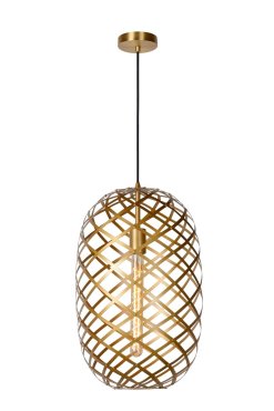 Lucide Wolfram - hanglamp - Ø 32 x 180 cm - mat goud