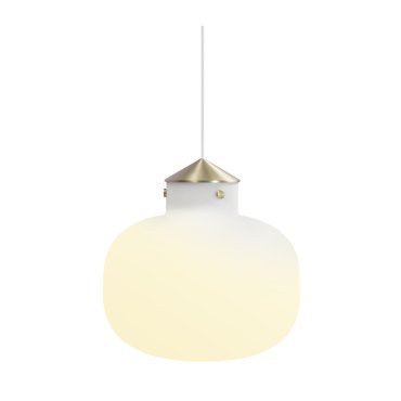 Design for the People Raito 30 - hanglamp - Ø 30 x 37,5 cm - wit en messing