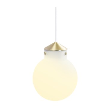 Design for the People Raito 22 - hanglamp - Ø 22,5 x 36,5 cm - wit en messing