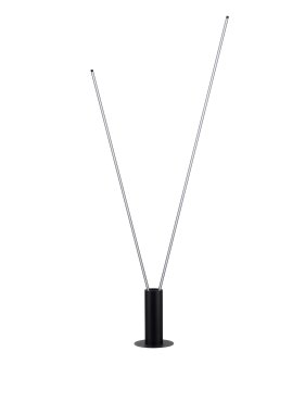 Nova Luce Kimolia - vloerlamp - Ø 22 x 180,7 cm - 49W dimbare LED incl. - mat zwart