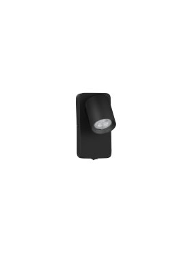 Nova Luce Cosmina - wandlamp - 11 x 16 x 3 cm - 10W LED incl. - zandzwart