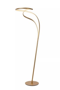 Lucide Sardana - vloerlamp - Ø 43,5 x 180 cm - 30,5W dimbare LED incl. - messing