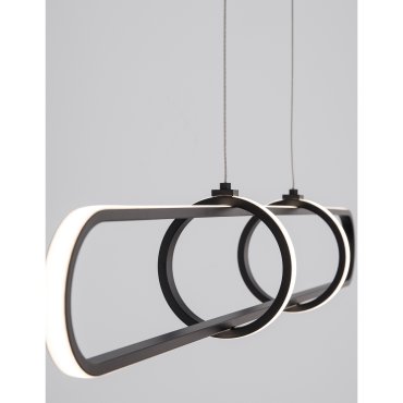 Nova Luce Arte - hanglamp - 90 x 13 x 120 cm - 31,2W dimbare LED incl. - mat zwart