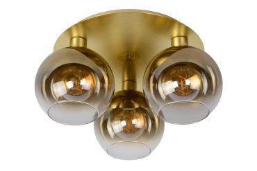 Lucide Marius - plafondverlichting - Ø50 x 22 cm - mat goud/messing