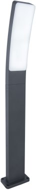 Lutec Kira - tuinpaal - 12 x 11,4 x 74 cm - 17,3W LED incl. - IP54 - donkergrijs - wit