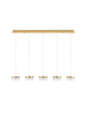 Nova Luce Bion - hanglamp - 115 x 120 x 15 cm - 32W LED incl. - messing goud