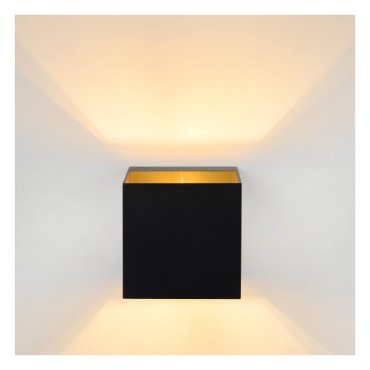 Lucide Devi - wandverlichting - 8 x 10,5 x 8 cm - zwart