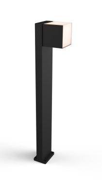 Lutec Cuba - tuinpaal - 23,7 x 11 x 75 cm - 12,2W LED incl. - IP54 - zwart