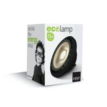 ONE Light R111 GU10 LED - Ø 11,1 x 6,9 cm - GU10 - 13W niet dimbaar - zwart - 4000K
