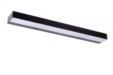 Lucide Alexa - Wandlamp langwerpig -  8W LED incl. - 60 x 8 x 3,6 cm - IP44 - zwart