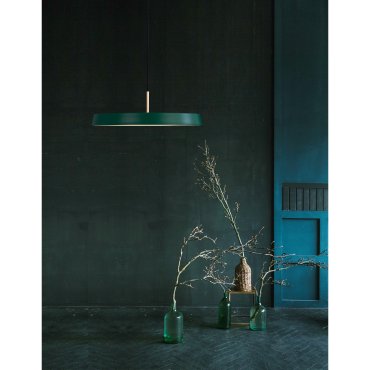 Nova Luce Vetro - hanglamp - Ø 50 x 130 cm - 37W LED incl. - mat groen