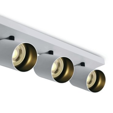 ONE Light Retro GU10 Spots - opbouwspot 3L - 39 x 7 x 10 cm - wit