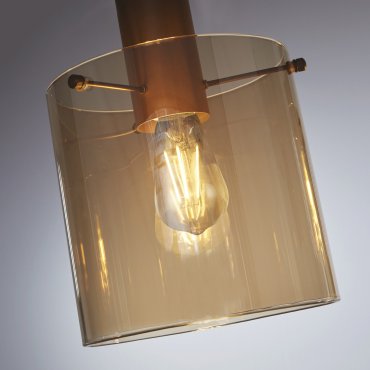 Searchlight Sweden - hanglamp - 142 x 150 cm - mokka en amber