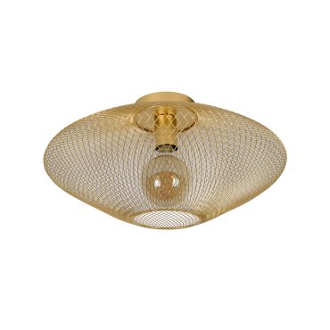 Lucide Mesh - plafondverlichting - Ø 45 x 24 cm - mat goud en messing