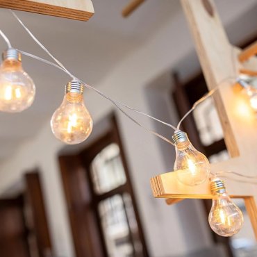 New Garden Garland Stella - lichtslinger - 4,5m lichtslinger waarvan 1,5m snoer - 10 LED-lampen incl. - IP44 - warm witte lichtkleur