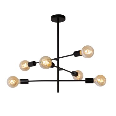 SHOWROOMMODEL - Lucide Lester - plafondverlichting - 59 x 59 x 83 cm - zwart