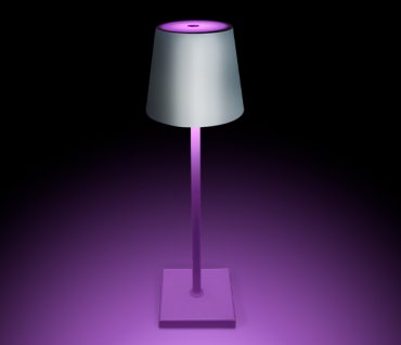 ONE Light Portable Trendy Light - oplaadbare tafellamp - Ø 11 x 38 cm - 3,5W dimbare LED incl. - RGB - IP54 - wit