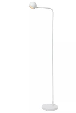 Lucide Comet - oplaadbare vloerlamp - 38,1 x 22 x 138 cm - 3 stap dimmer - 3W dimbare LED incl. - wit