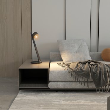 Artdelight Omega - tafellamp - 3 stappen dimmer - 7W LED incl. - zwart