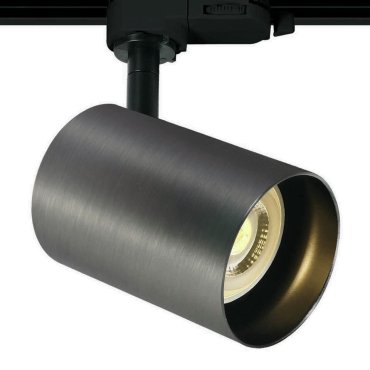 ONE Light Dark Light GU10 Track Spots - rail spot - 3-fase railsysteem - Ø 6,8 x 10 cm - metaalgrijs