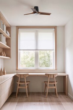 Faro Heywood Tub S - plafondventilator met licht en afstandsbediening - Ø 90 x 23,2 cm - mat zwart en donker walnoot