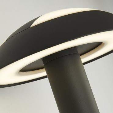 Searchlight Mushroom - buiten wandverlichting - 17 x 30 cm - 15W LED incl. - IP44 - donkergrijs
