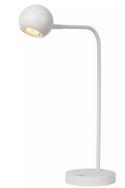 Lucide Comet - oplaadbare tafellamp - 30,2 x 15 x 49,6 cm - 3 stap dimmer - 3W dimbare LED incl. - wit