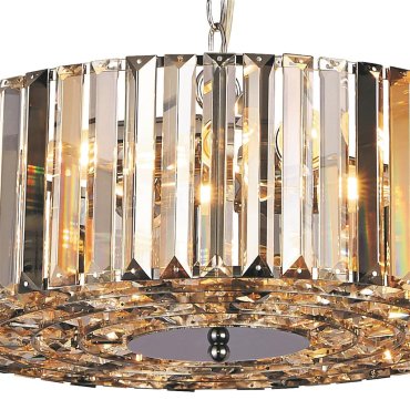 Searchlight Iris - plafond/hanglamp - Ø 50 x 132 cm - chroom en amber