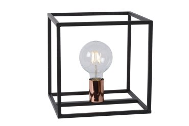 Lucide Arthur - tafellamp - 25 x 25 x 25 cm - zwart &amp; koper