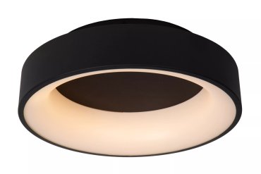 Lucide Mirage - plafondlamp - Ø 38 x 11,5 cm - 22W dimbare LED incl. - zwart