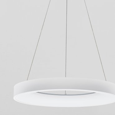 Nova Luce Rando Thin - hanglamp - Ø 60 x 120 cm - 50W dimbare LED incl. - zandwit - warm witte lichtkleur
