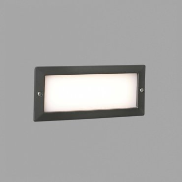 Faro Stripe - inbouw wandverlichting - 23,3 x 7,7 x 10 cm - 5W LED incl. - IP54 - donkergrijs