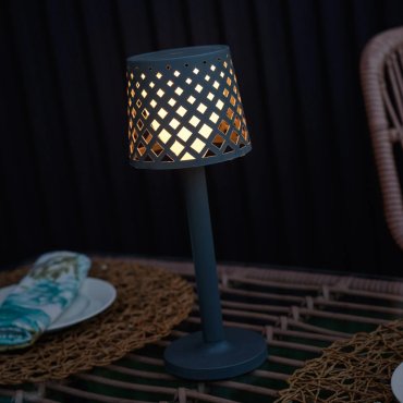 New Garden Gretita - buiten tafellamp op batterijen - Ø11,7 x 31 cm - 1W LED incl. - IP44 - antraciet