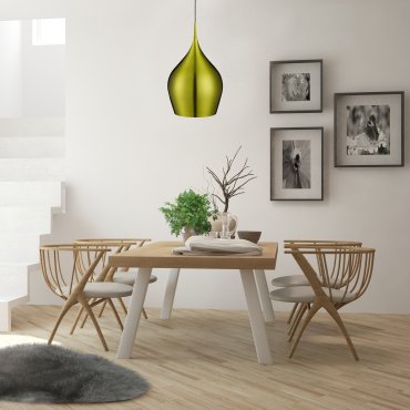 Searchlight Vibrant - hanglamp - Ø 26 x 160 cm - groen