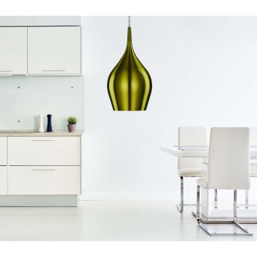 Searchlight Vibrant - hanglamp - Ø 12 x 142 cm - groen