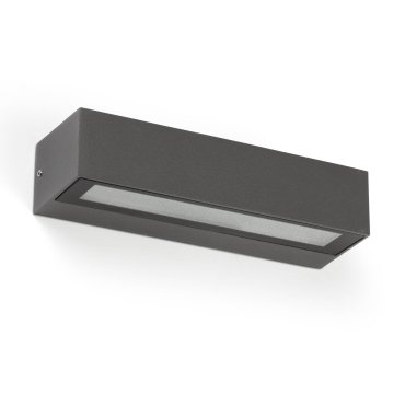 Faro Lako - wandverlichting - 22 x 7 x 4,8 cm - 8W LED incl. - IP65 - donkergrijs
