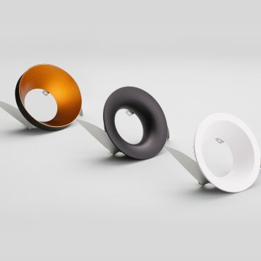 Nova Luce Zelmira - inbouwspot - Ø 82 mm, Ø 75 mm inbouwmaat  - zandzwart en goud
