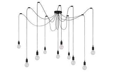 Lucide Fix 10 - hanglamp - 400 x 400 x 200 cm - zwart