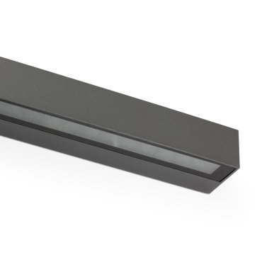 Faro Doro - wandverlichting - 38 x 7,5 x 5,8 cm - 20W LED incl. - IP65 - donkergrijs