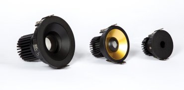 VK Lighting Chonefto - inbouwspot - Ø 84 mm, 75 mm inbouwmaat - 7W LED incl. - zwart/goud