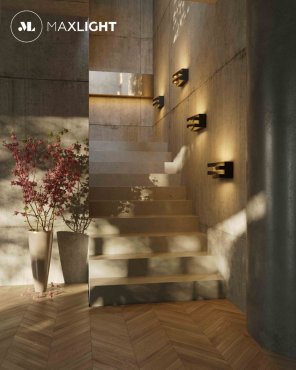 SHOWROOMMODEL - Maxlight Araxa - wandverlichting - 21 x 9 x 10 cm - 12W LED incl. - zwart
