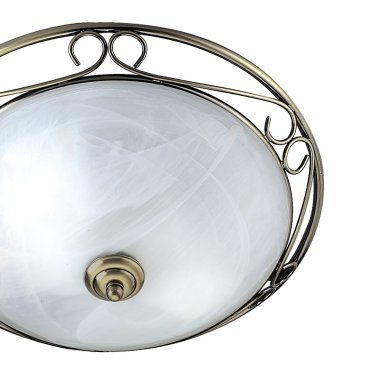 Searchlight Flush - plafondverlichting - Ø 37 x 15,5 cm - antiek messing