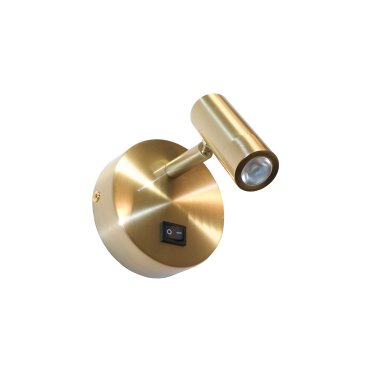 Artdelight Simply - wandlamp met schakelaar - 11,5 x 8 x 10 cm - 3W LED incl. - mat goud