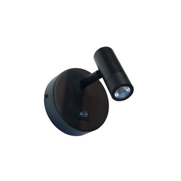 Artdelight Simply - wandlamp met schakelaar - 11,5 x 8 x 10  - 3W LED incl. - zwart