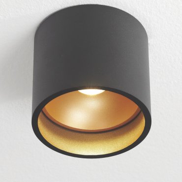Artdelight Orleans - plafondverlichting - Ø 11 x 10 cm - 7W dimbare LED incl. - zwart en goud