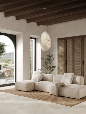 Nova Luce Esperia - hanglamp - Ø 62 x 240 cm - zandwit