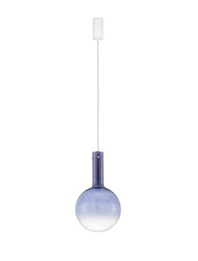 Nova Luce Nostos - hanglamp - Ø 25 x 170 cm - 6W dimbare LED incl. - blauw en goud
