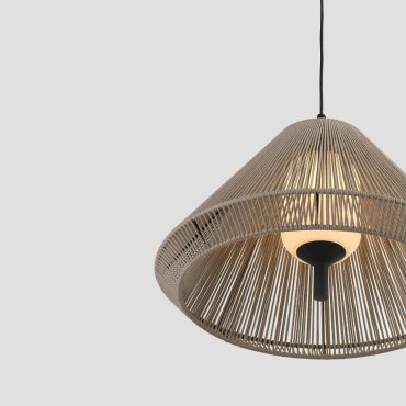 Faro Saigon - hanglamp - Ø 66,5 x 338 cm - IP65 - grijs en beige